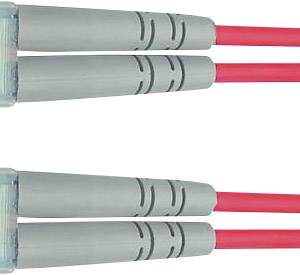 Glasvezel patchkabel TELEGÄRTNER 2x G50/125 OM3, 1x LC Duplex – 1x LC Duplex, turkoois, 3 m