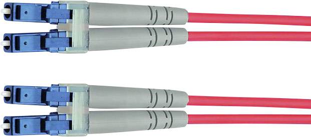 Glasvezel patchkabel TELEGÄRTNER 2x G50/125 OM3, 1x LC Duplex - 1x LC Duplex, turkoois, 3 m