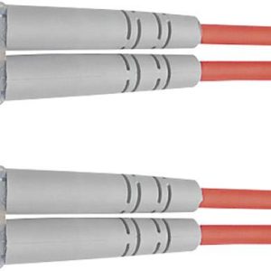 Glasvezel patchkabel TELEGÄRTNER 2x G50/125 OM4, 1x LC Duplex – 1x LC Duplex, violet, 1 m