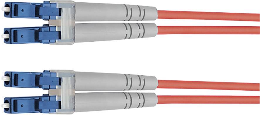 Glasvezel patchkabel TELEGÄRTNER 2x G50/125 OM4, 1x LC Duplex - 1x LC Duplex, violet, 1 m