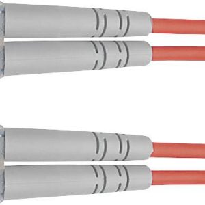 Glasvezel patchkabel TELEGÄRTNER 2x G50/125 OM4, 1x LC Duplex – 1x LC Duplex, violet, 5 m