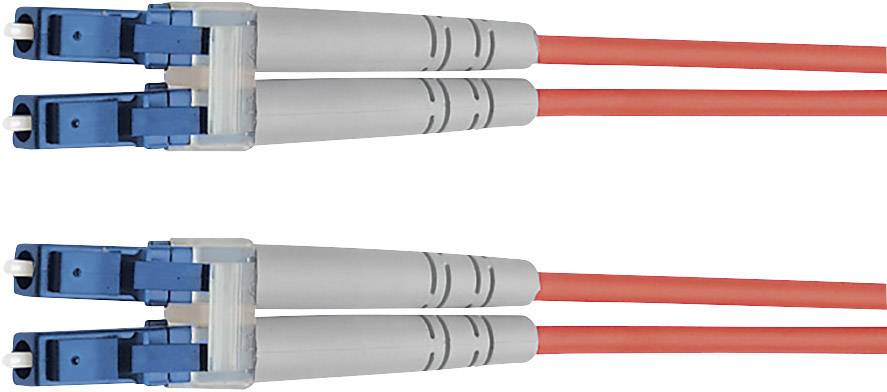 Glasvezel patchkabel TELEGÄRTNER 2x G50/125 OM4, 1x LC Duplex - 1x LC Duplex, violet, 5 m