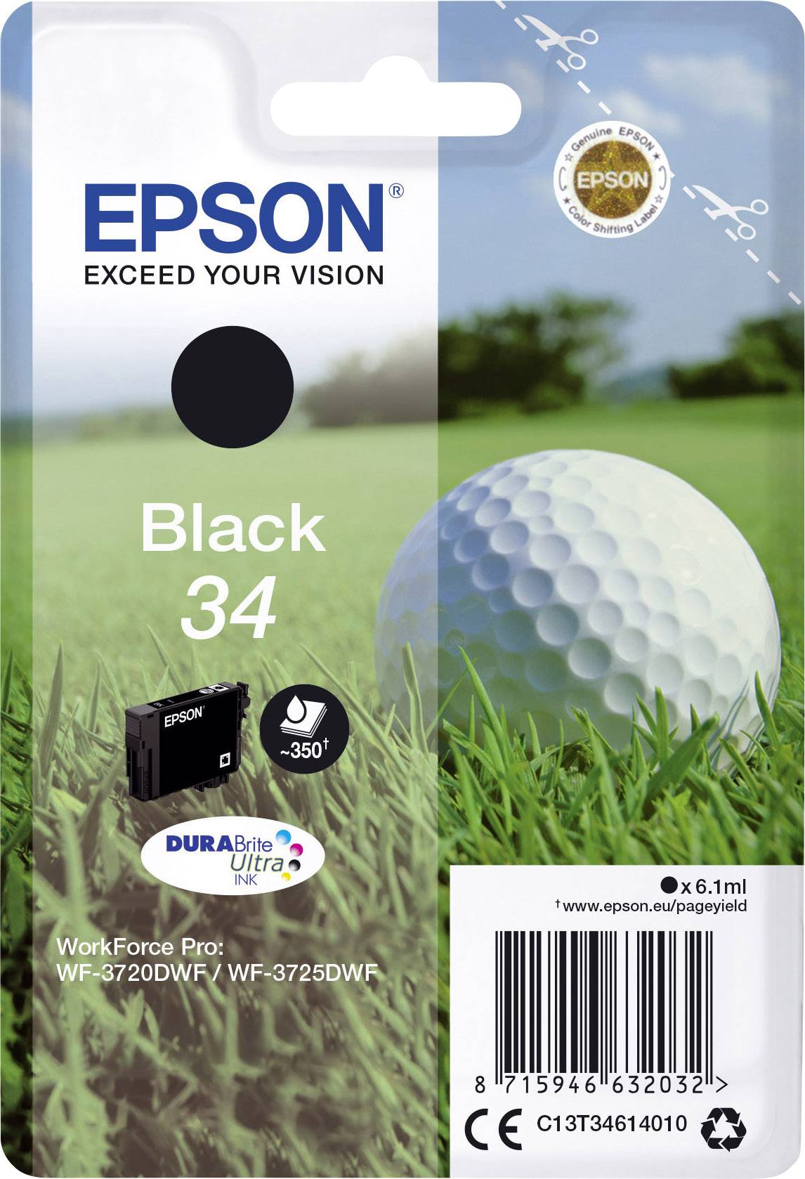 Epson Inktcartridge 34 Origineel Zwart C 13 T 34614010