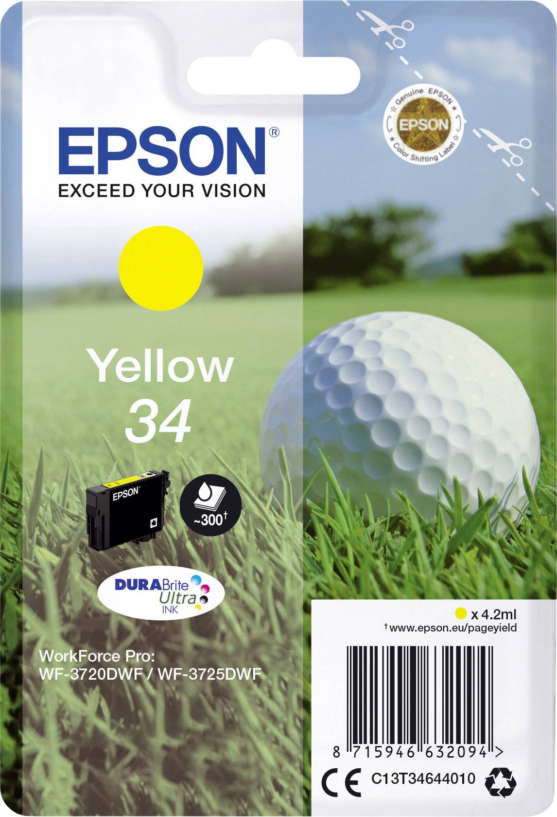 Epson Inktcartridge 34 Origineel Geel C 13 T 34644010