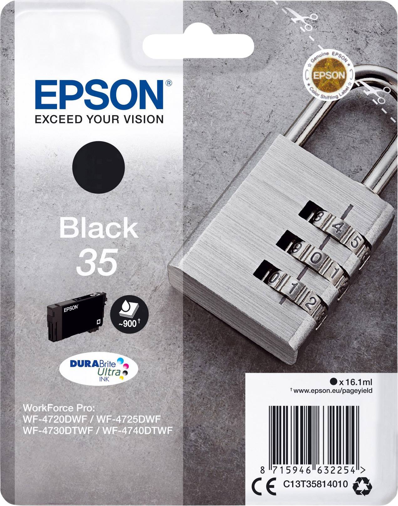 Epson Inktcartridge 35 Origineel Zwart C 13 T 35814010