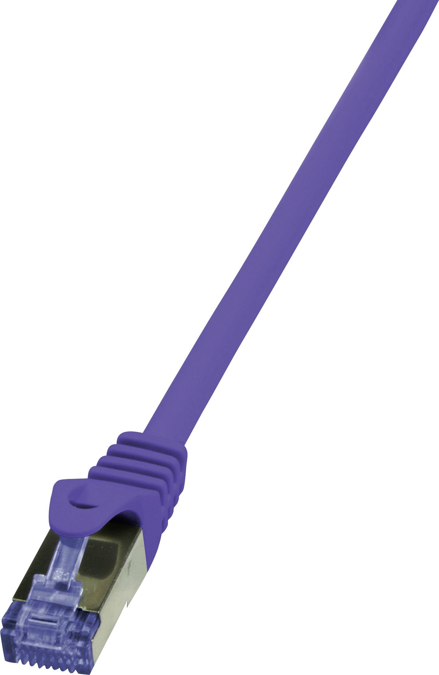LogiLink CQ304VS RJ45 Netwerkkabel, patchkabel CAT 6A S/FTP 1.50 m Violet Vlambestendig, Halogeenvrij, Snagless 1 stuk(s