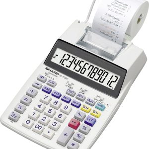 Sharp EL 1750 V Bureaurekenmachine met printer Wit Aantal displayposities: 12 werkt op batterijen, werkt op het lichtnet