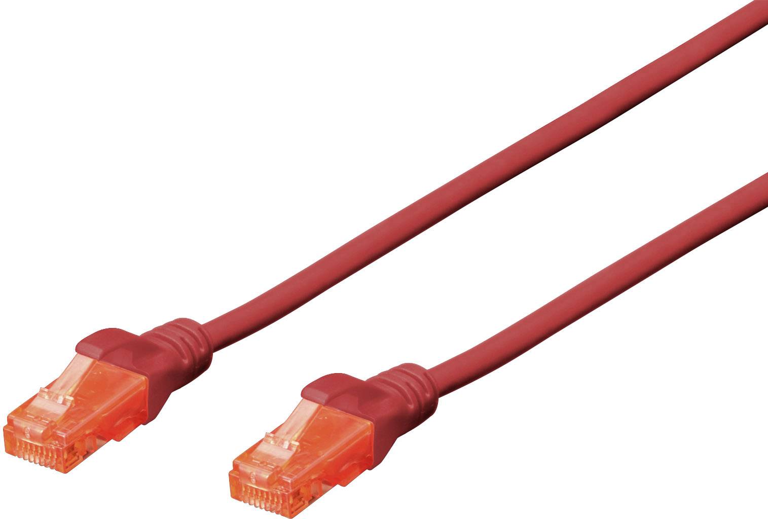 Digitus DK-1612-020/R RJ45 Netwerkkabel, patchkabel CAT 6 U/UTP 2.00 m Rood Verdraaide paren 1 stuk(s)