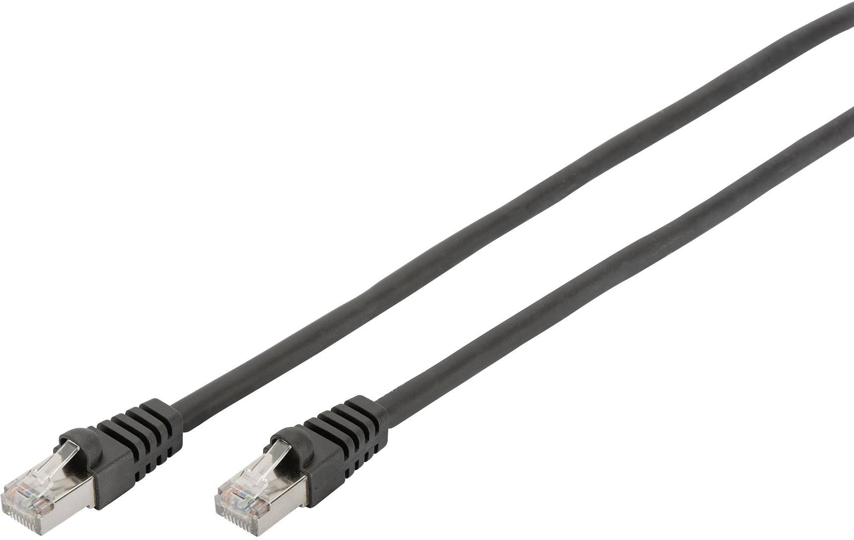 Digitus DB-160144-010-S RJ45 Netwerkkabel, patchkabel CAT 6 S/FTP 1.00 m Zwart Halogeenvrij, Verdraaide paren 1 stuk(s)