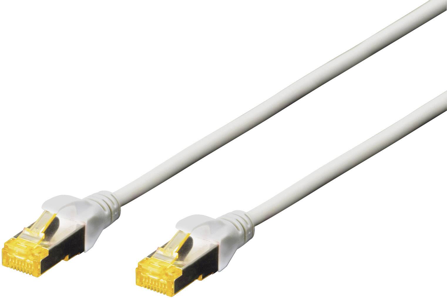Digitus DK-1644-A-150 RJ45 Netwerkkabel, patchkabel CAT 6A S/FTP 15.00 m Grijs Halogeenvrij, Verdraaide paren, Snagless,