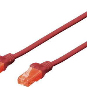 Digitus DK-1612-010/R RJ45 Netwerkkabel, patchkabel CAT 6 U/UTP 1.00 m Rood Verdraaide paren 1 stuk(s) Digitus DK-1612-010/R RJ45 Netwerkkabel, patchkabel CAT 6 U/UTP 1.00 m Rood Verdraaide paren 1 stuk(s)