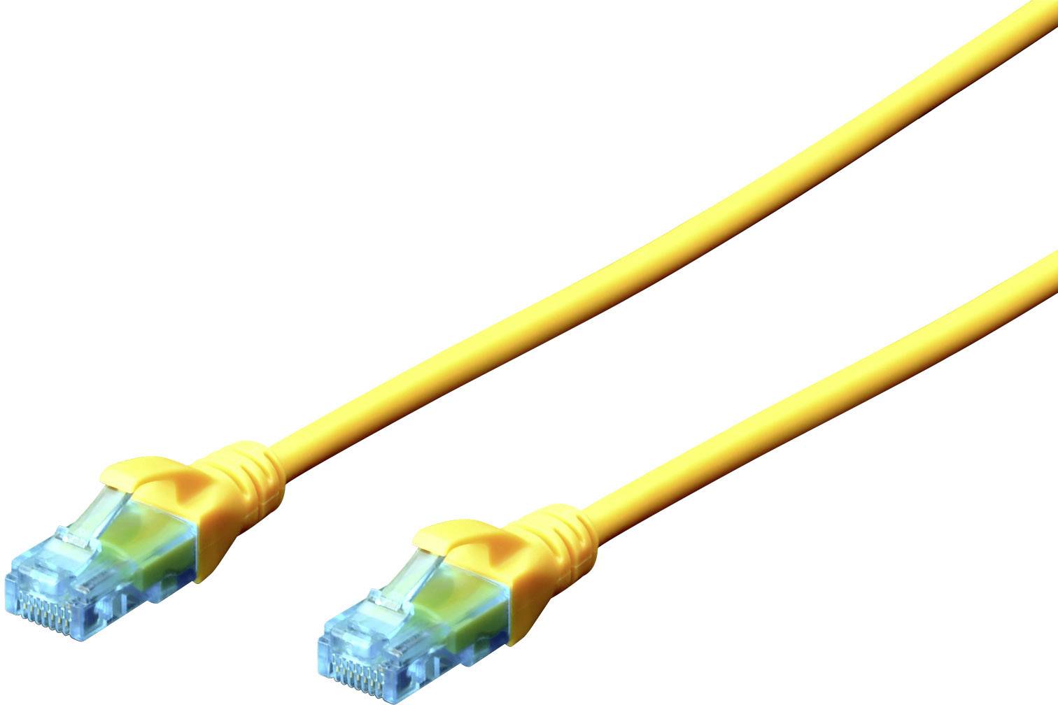 Digitus DK-1512-020/Y RJ45 Netwerkkabel, patchkabel CAT 5e U/UTP 2.00 m Geel Verdraaide paren 1 stuk(s)
