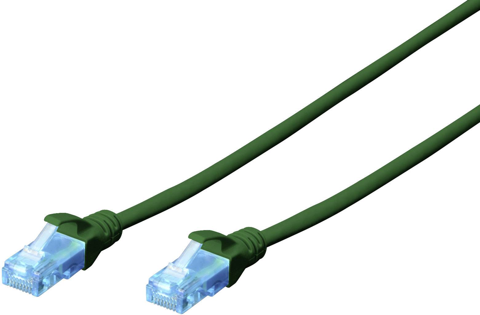 Digitus DK-1512-020/G RJ45 Netwerkkabel, patchkabel CAT 5e U/UTP 2.00 m Groen Verdraaide paren 1 stuk(s)