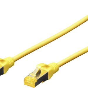 Digitus DK-1644-A-020/Y RJ45 Netwerkkabel, patchkabel CAT 6A S/FTP 2.00 m Geel Halogeenvrij, Verdraaide paren, Snagless,