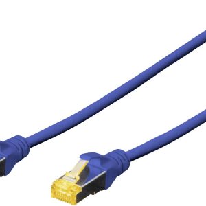 Digitus DK-1644-A-030/B RJ45 Netwerkkabel, patchkabel CAT 6A S/FTP 3.00 m Blauw Halogeenvrij, Verdraaide paren, Snagless