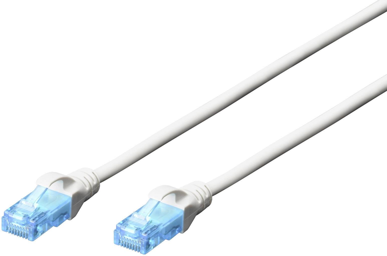 Digitus DK-1512-010/WH RJ45 Netwerkkabel, patchkabel CAT 5e U/UTP 1.00 m Wit Verdraaide paren 1 stuk(s)