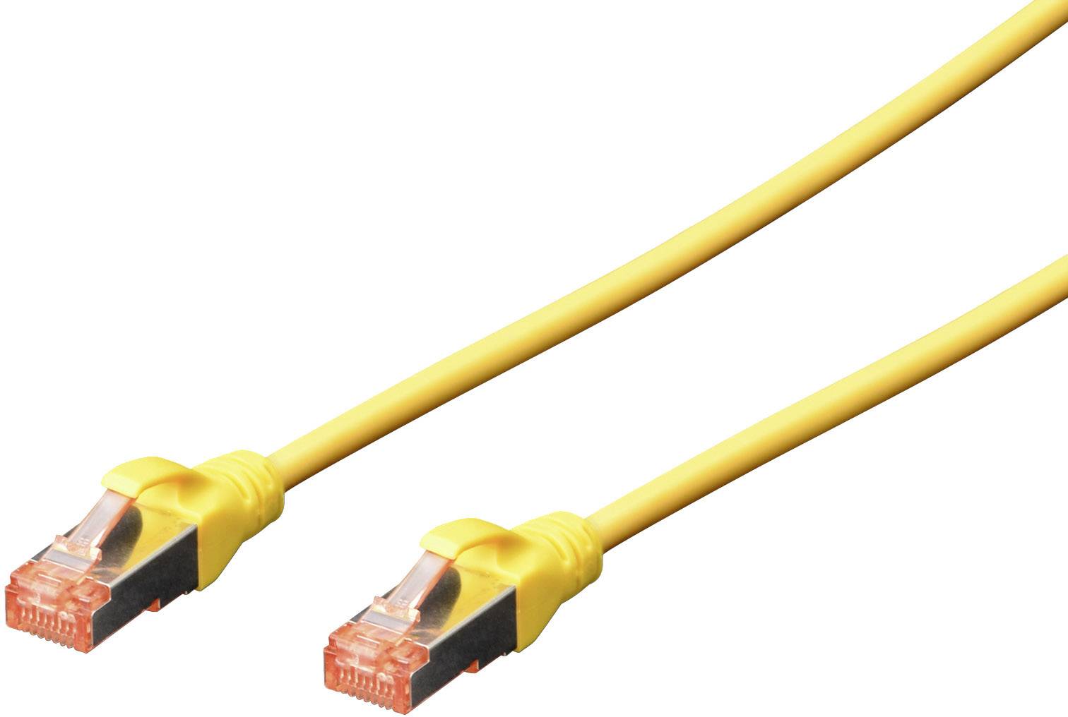Digitus DK-1644-010/Y RJ45 Netwerkkabel, patchkabel CAT 6 S/FTP 1.00 m Geel Halogeenvrij, Verdraaide paren, Snagless, Vl