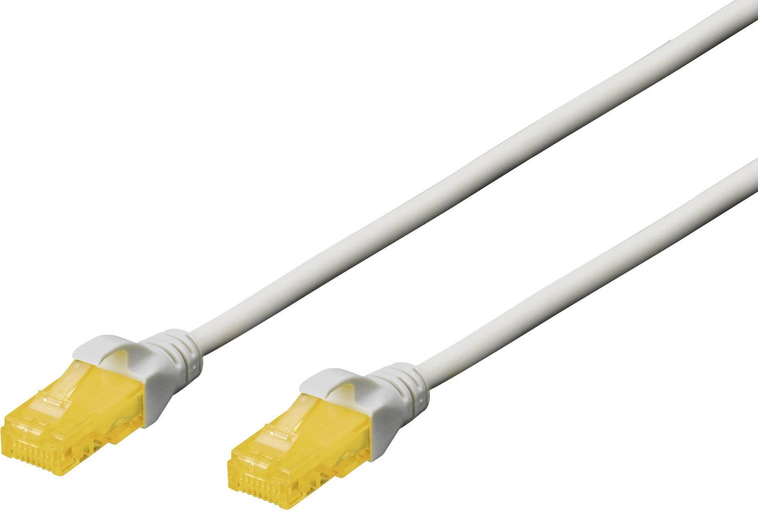Digitus DK-1613-A-010 RJ45 Netwerkkabel, patchkabel CAT 6A U/UTP 1.00 m Grijs Halogeenvrij, Verdraaide paren 1 stuk(s)
