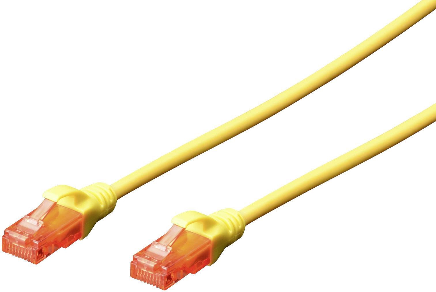 Digitus DK-1612-030/Y RJ45 Netwerkkabel, patchkabel CAT 6 U/UTP 3.00 m Geel Verdraaide paren 1 stuk(s)