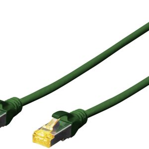 Digitus DK-1644-A-030/G RJ45 Netwerkkabel, patchkabel CAT 6A S/FTP 3.00 m Groen Halogeenvrij, Verdraaide paren, Snagless