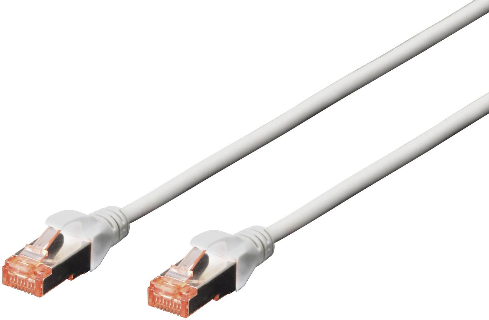 Digitus DK-1644-015 RJ45 Netwerkkabel, patchkabel CAT 6 S/FTP 1.50 m Grijs Halogeenvrij, Verdraaide paren 1 stuk(s)