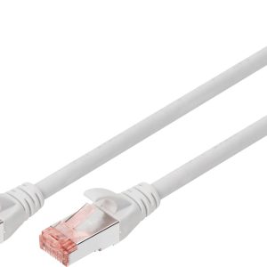 Digitus DK-1644-070 RJ45 Netwerkkabel, patchkabel CAT 6 S/FTP 7.00 m Grijs Halogeenvrij, Verdraaide paren, Snagless, Vla