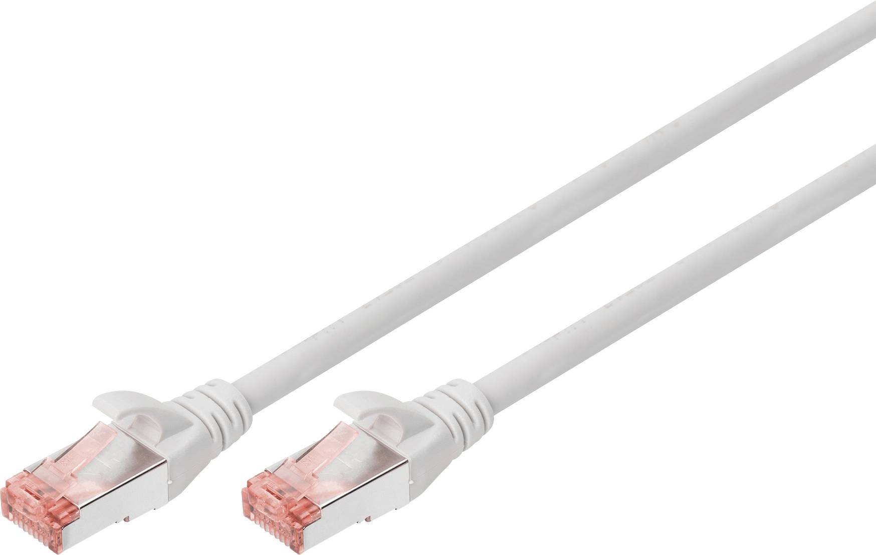 Digitus DK-1644-070 RJ45 Netwerkkabel, patchkabel CAT 6 S/FTP 7.00 m Grijs Halogeenvrij, Verdraaide paren, Snagless, Vla