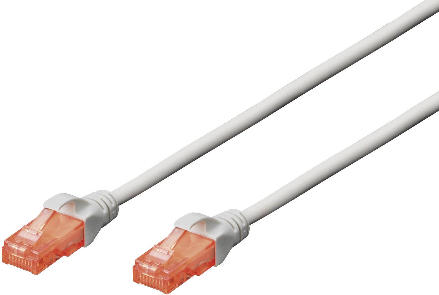 Digitus DK-1612-005 RJ45 Netwerkkabel, patchkabel CAT 6 U/UTP 0.50 m Grijs Verdraaide paren 1 stuk(s)