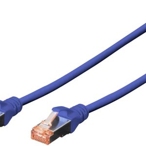 Digitus DK-1644-050/B RJ45 Netwerkkabel, patchkabel CAT 6 S/FTP 5.00 m Blauw Halogeenvrij, Verdraaide paren, Snagless, V
