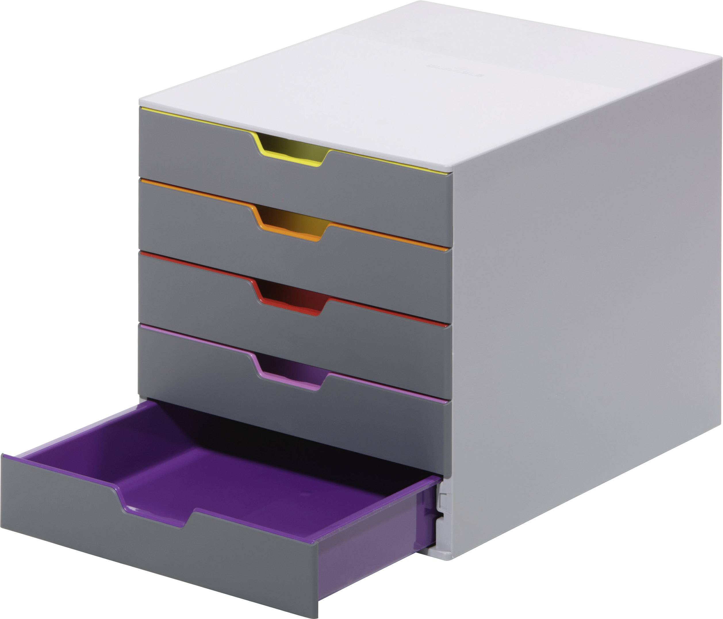 Durable VARICOLOR 5 - 7605 760527 Ladebox Grijs DIN A4, DIN C4, Folio, Letter Aantal lades: 5