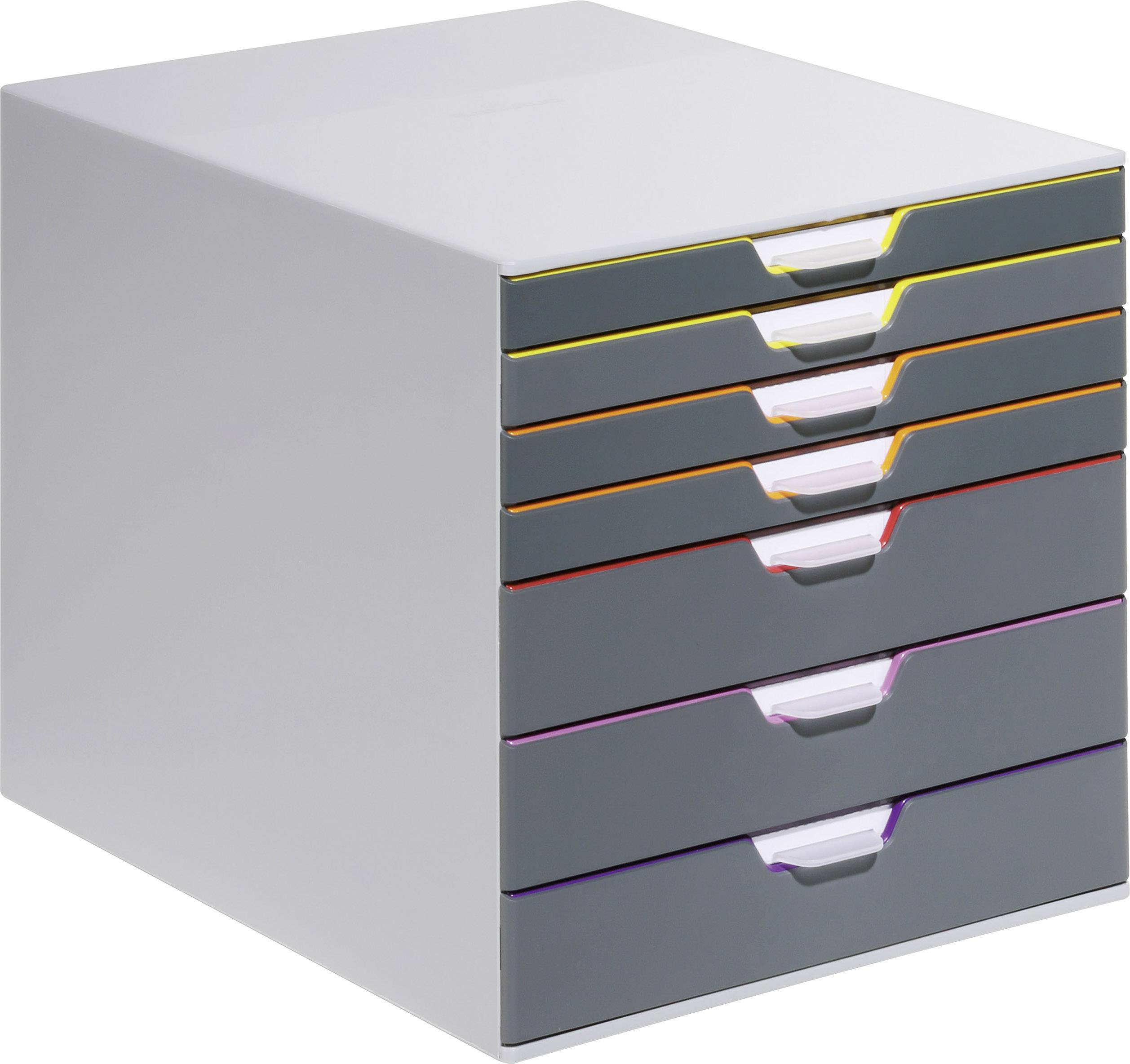 Durable VARICOLOR 7 - 7607 760727 Ladebox Grijs DIN A4, DIN C4, Folio, Letter Aantal lades: 7