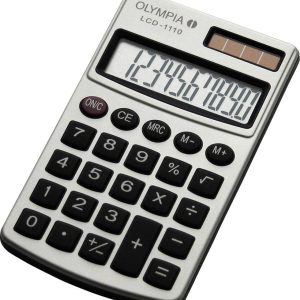 Olympia LCD 1110 Zakrekenmachine Zilver Aantal displayposities: 10 werkt op zonne-energie, werkt op batterijen (l x b x Olympia LCD 1110 Zakrekenmachine Zilver Aantal displayposities: 10 werkt op zonne-energie, werkt op batterijen (l x b x