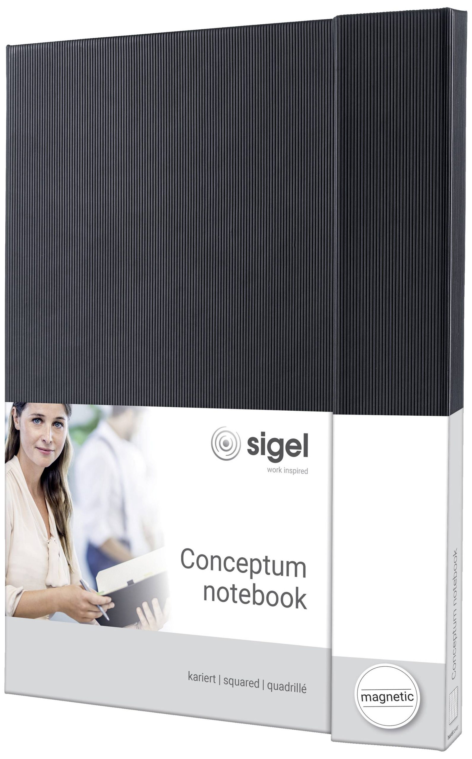 Sigel CONCEPTUM® CO151 Notitieboek Geruit Zwart Aantal pagina's: 97 DIN A4