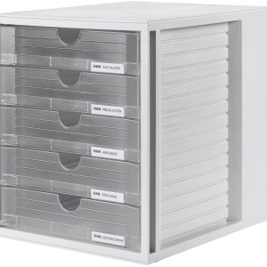 HAN Systembox 1450-63 Ladebox Grijs DIN A4, DIN C4 Aantal lades: 5 HAN Systembox 1450-63 Ladebox Grijs DIN A4, DIN C4 Aantal lades: 5
