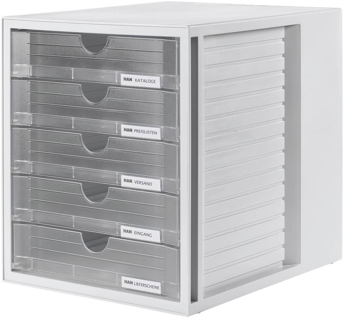HAN Systembox 1450-63 Ladebox Grijs DIN A4, DIN C4 Aantal lades: 5