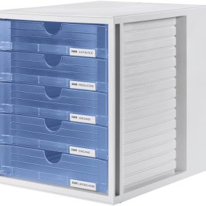 HAN Systembox 1450-64 Ladebox Grijs DIN A4 Aantal lades: 5 HAN Systembox 1450-64 Ladebox Grijs DIN A4 Aantal lades: 5
