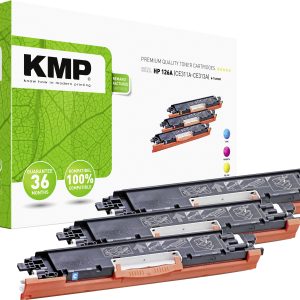 KMP Toner vervangt HP 126A, CE311A, CE312A, CE313A Compatibel Combipack Cyaan, Magenta, Geel 1000 bladzijden H-T149CMY 1 KMP Toner vervangt HP 126A, CE311A, CE312A, CE313A Compatibel Combipack Cyaan, Magenta, Geel 1000 bladzijden H-T149CMY 1