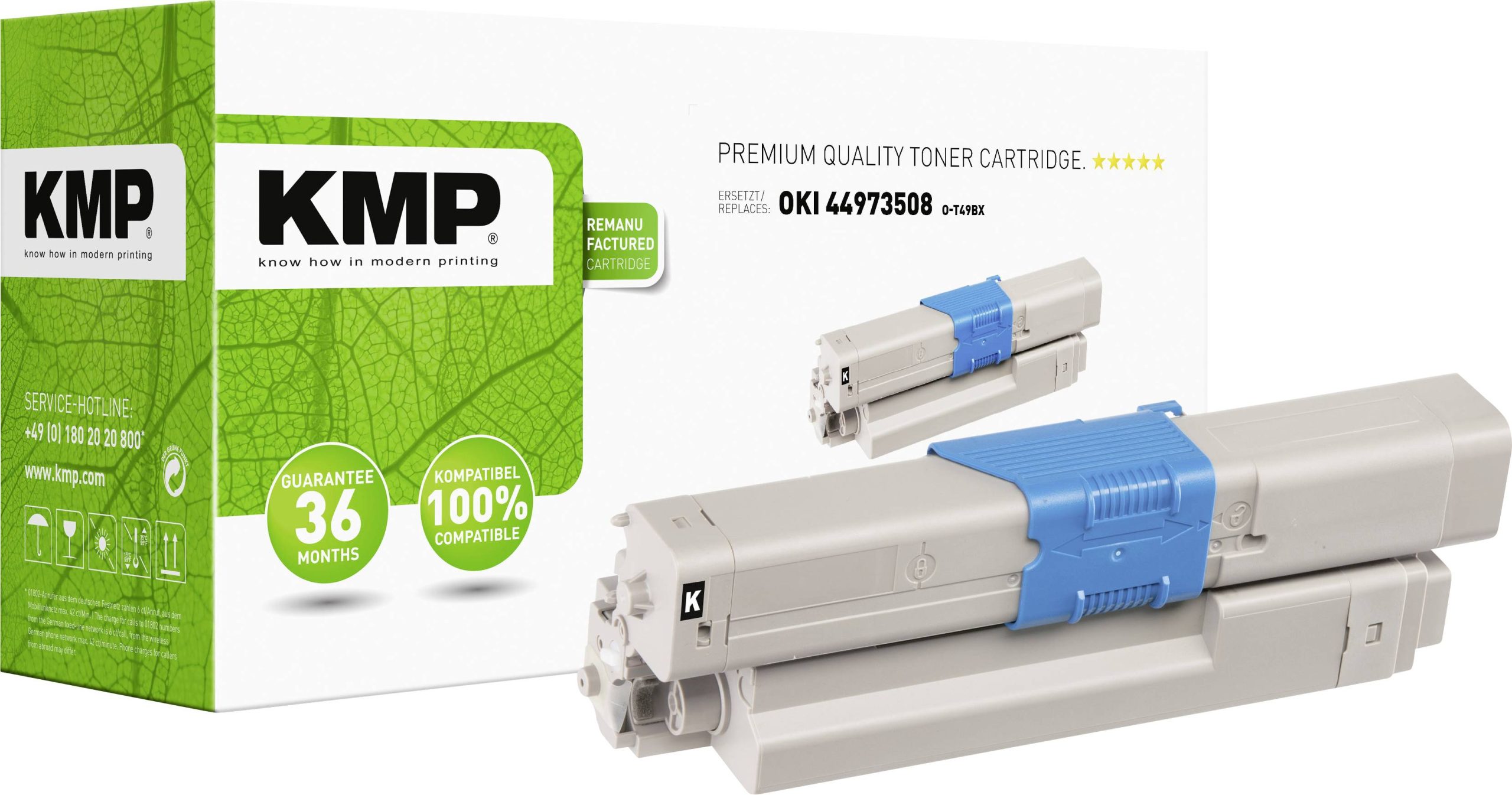 KMP Toner vervangt OKI 44973508 Compatibel Zwart 7000 bladzijden O-T49BX 1333,3000