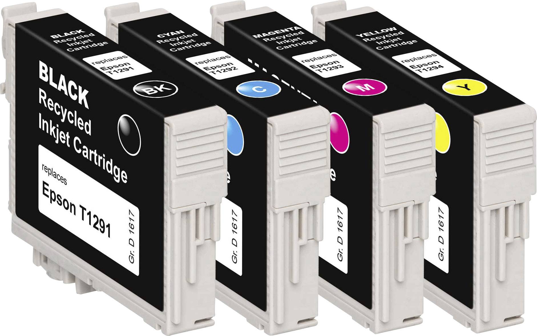 Basetech Inktcartridge vervangt Epson T1295, T1291, T1292, T1293, T1294 Compatibel Combipack Zwart, Cyaan, Magenta, Geel