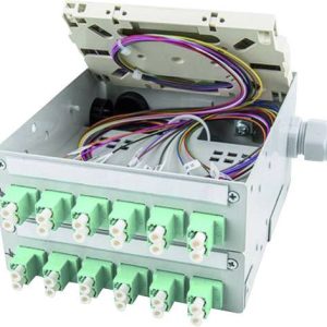 Telegärtner 100022823 Verbindingscassette voor glasvezelkabels Grijs-wit (RAL 7035) 1 stuk(s)