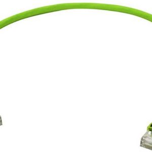 Telegärtner 100008284 RJ45 Netwerkkabel, patchkabel CAT 6A S/FTP 2.00 m Groen Vlambestendig, Snagless, Pair afscherming,