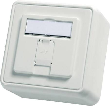 Telegärtner 100021381 Netwerkdoos Opbouw (op muur) Zonder connectoren 1 poort Alpine-wit