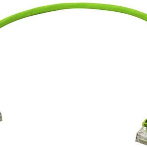 Telegärtner 100008993 RJ45 Netwerkkabel, patchkabel CAT 6A S/FTP 10.00 m Groen Vlambestendig, Snagless, Pair afscherming