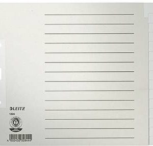Leitz 1224 Register DIN A4, Bovenbreedte blanco Manila papier Grijs 15 tabbladen 12240085 Leitz 1224 Register DIN A4, Bovenbreedte blanco Manila papier Grijs 15 tabbladen 12240085