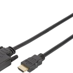 Digitus DB-330300-020-S HDMI-kabel HDMI / DVI Adapterkabel HDMI-A-stekker, DVI-D 18+1-polige stekker 2.00 m Zwart Rond, Digitus DB-330300-020-S HDMI-kabel HDMI / DVI Adapterkabel HDMI-A-stekker, DVI-D 18+1-polige stekker 2.00 m Zwart Rond,