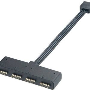Aansluitkabel Computer [1x RGB LED-stekker – 4x RGB LED-bus] 0.10 m Zwart Akasa
