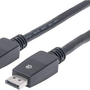 Manhattan 354134 DisplayPort-kabel DisplayPort Aansluitkabel DisplayPort-stekker, DisplayPort-stekker 10.00 m Zwart 4K U
