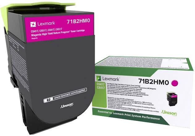 Lexmark Tonercassette (recycling) CS417 CS517 CX417 CX517 Origineel Magenta 3500 bladzijden 71B2HM0