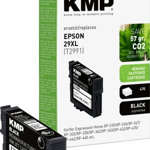 KMP Inktcartridge vervangt Epson 29XL, T2991 Compatibel Zwart E218BX 1632,4001 KMP Inktcartridge vervangt Epson 29XL, T2991 Compatibel Zwart E218BX 1632,4001