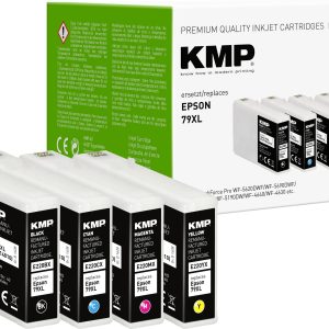 KMP Inktcartridge vervangt Epson 79XL, T7901, T7902, T7903, T7904 Compatibel Combipack Zwart, Cyaan, Magenta, Geel E220V KMP Inktcartridge vervangt Epson 79XL, T7901, T7902, T7903, T7904 Compatibel Combipack Zwart, Cyaan, Magenta, Geel E220V